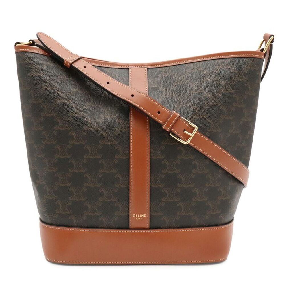 Celine Triomphe Medium Bucket Crossbody Bag